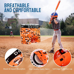 Davion® - Youth Boys Baseball Cup Underwear with Soft Protective Athletic Cup Compression Shorts for Football, Lacrosse