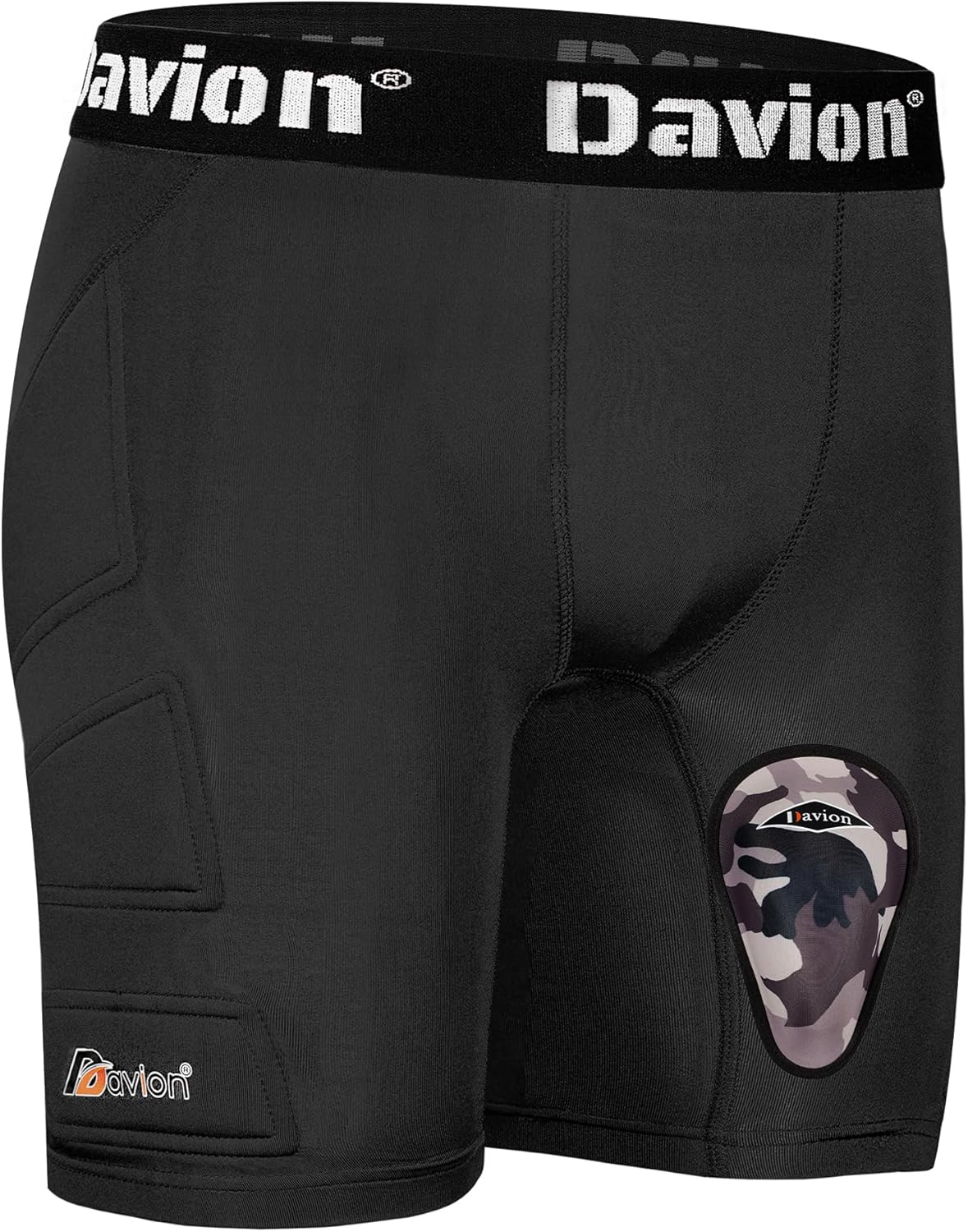 Davion® - Youth Sliding Padding Shorts with Soft Protective Athletic Cup Boys Briefs Underwear for Football, Baseball, Lacrosse